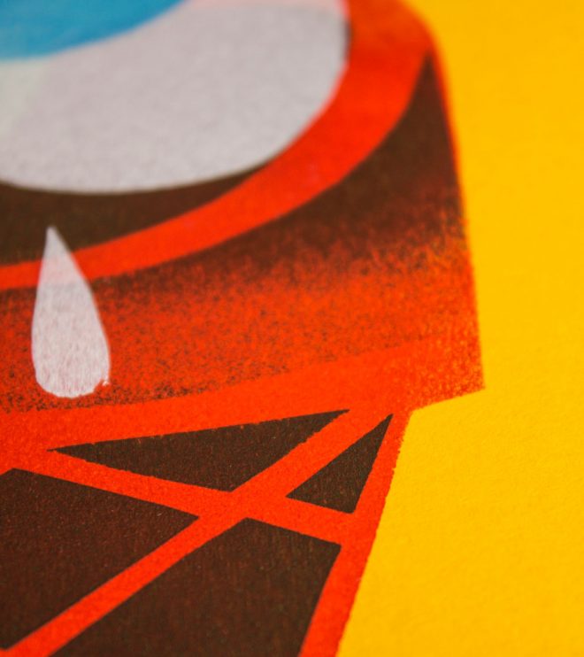 Stencilprint, Artprint, Illustration »Gelato«, DIN A4 by Martin Krusche