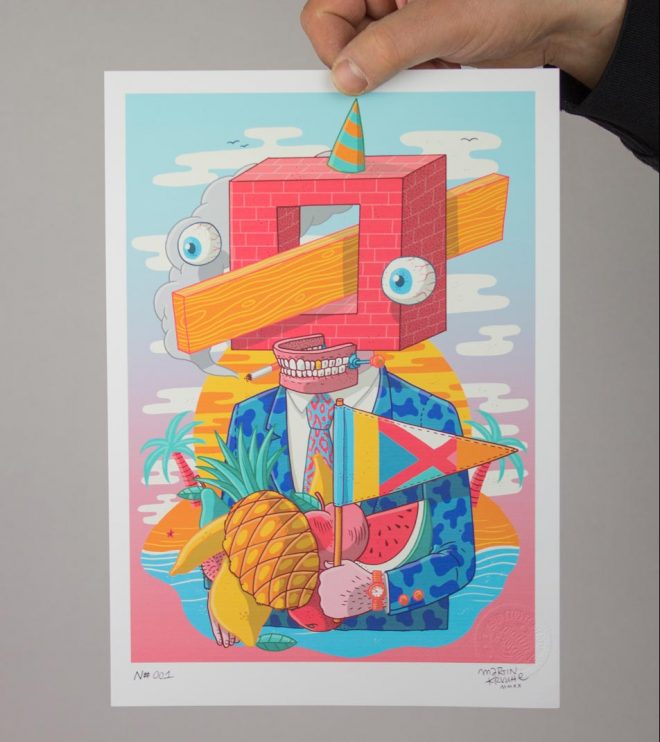 Fineartprint, Artprint, Illustration »Cactus Woman« DIN A4 by Martin Krusche