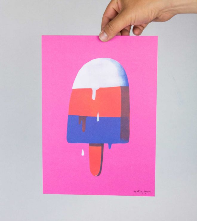 Poster, Illustration »Ice« DINA4 by Martin Krusche
